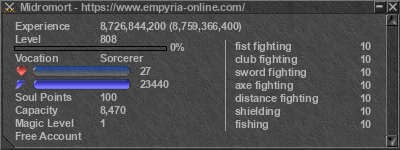 Signature for player Midromort