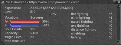 Signature for player Sir Calaverita