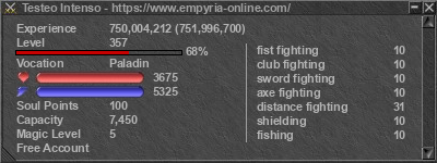 Signature for player Testeo Intenso