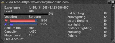 Signature for player Zuda Test